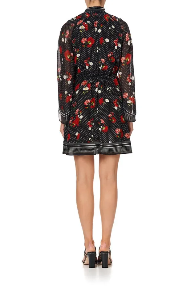 Women Party Dresses Camilla Short Wrap Dress With Neck Tie Coastal Parisienne
