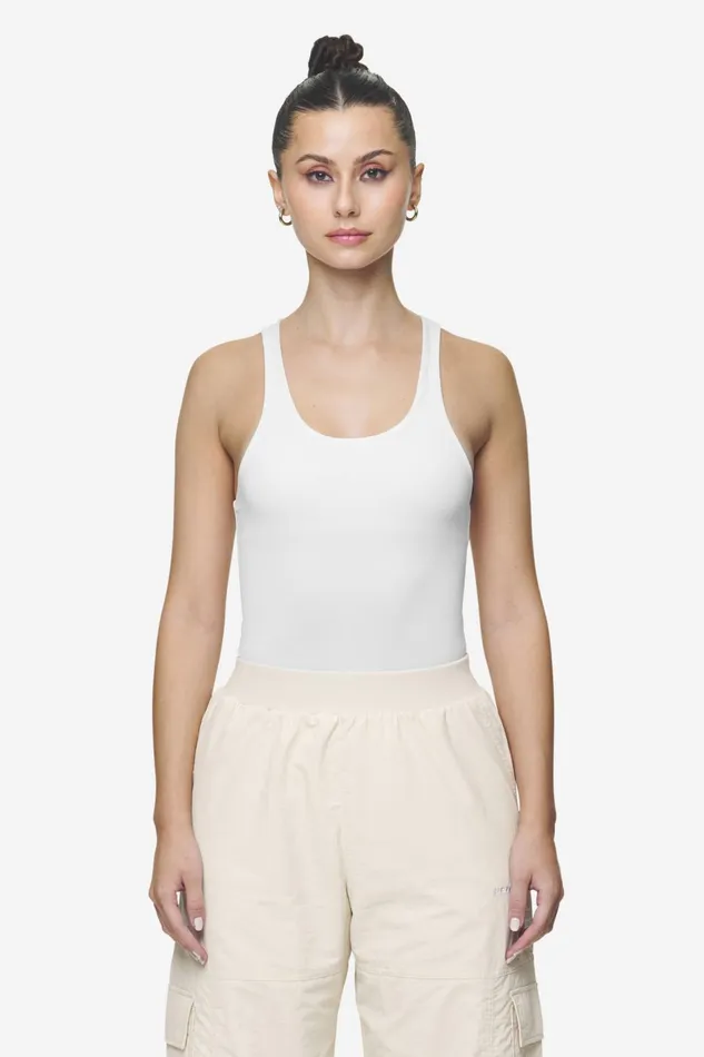 Women Pegador Bodysuits Donna String Top Body White