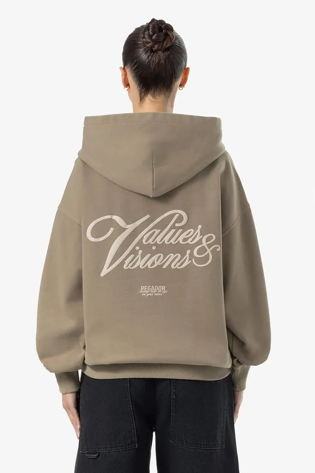 Women Pegador Hoodies Akira Oversized Hoodie Washed Desert Taupe