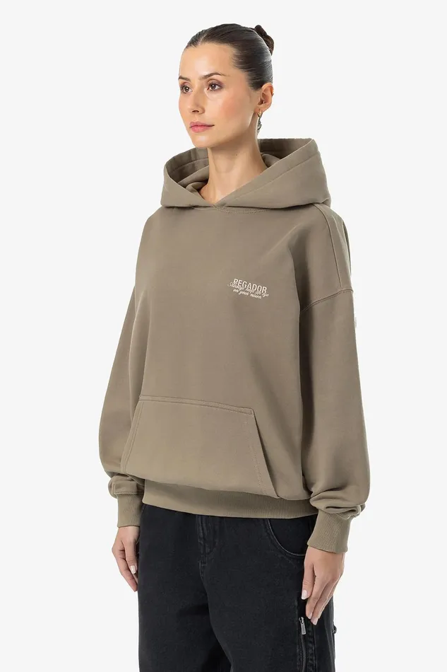 Women Pegador Hoodies Akira Oversized Hoodie Washed Desert Taupe Women Pegador Hoodies Akira Oversized Hoodie Washed Desert Taupe