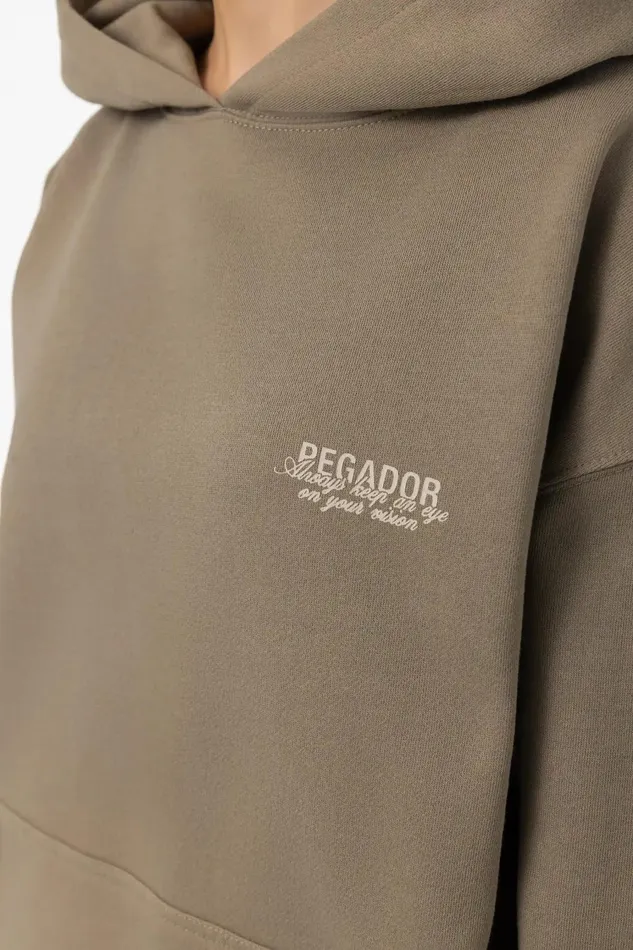 Women Pegador Hoodies Akira Oversized Hoodie Washed Desert Taupe Women Pegador Hoodies Akira Oversized Hoodie Washed Desert Taupe
