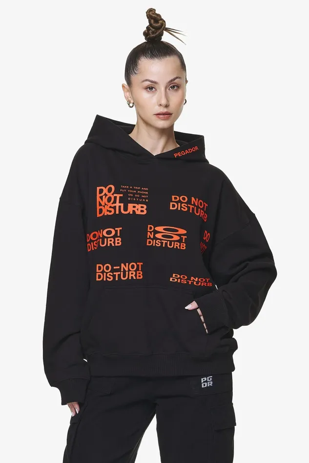 Women Pegador Hoodies Groven Oversized Hoodie Black