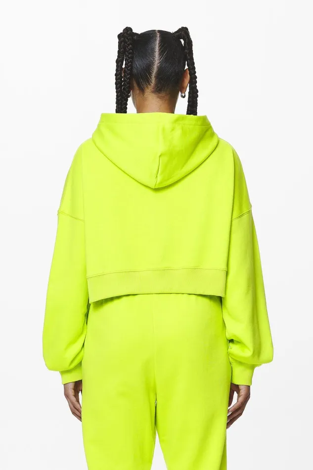 Women Pegador Hoodies Marla Cropped Zip Hoodie Washed Lime Yellow Gum Women Pegador Hoodies Marla Cropped Zip Hoodie Washed Lime Yellow Gum