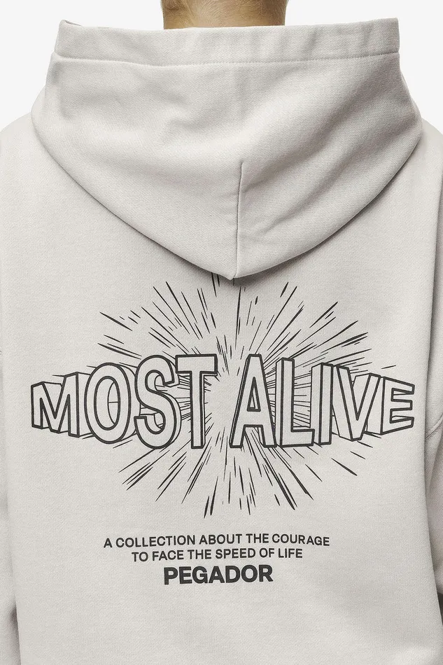 Women Pegador Hoodies Nisa Oversized Hoodie Washed Moon Grey Women Pegador Hoodies Nisa Oversized Hoodie Washed Moon Grey