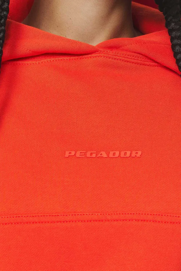 Women Pegador Hoodies Salita Oversized Cropped Hoodie Washed Signal Red Gum Women Pegador Hoodies Salita Oversized Cropped Hoodie Washed Signal Red Gum