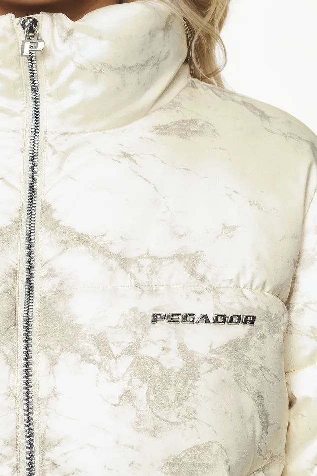Women Pegador Jacken Royal Marble Puffer Jacket Bone White Fossil Taupe Women Pegador Jacken Royal Marble Puffer Jacket Bone White Fossil Taupe