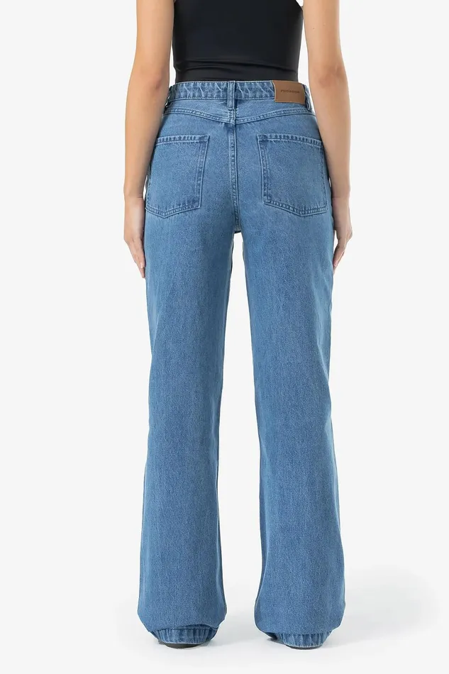 Women Pegador Jeans Naddy Wide Leg Jeans Washed Mid Blue Women Pegador Jeans Naddy Wide Leg Jeans Washed Mid Blue
