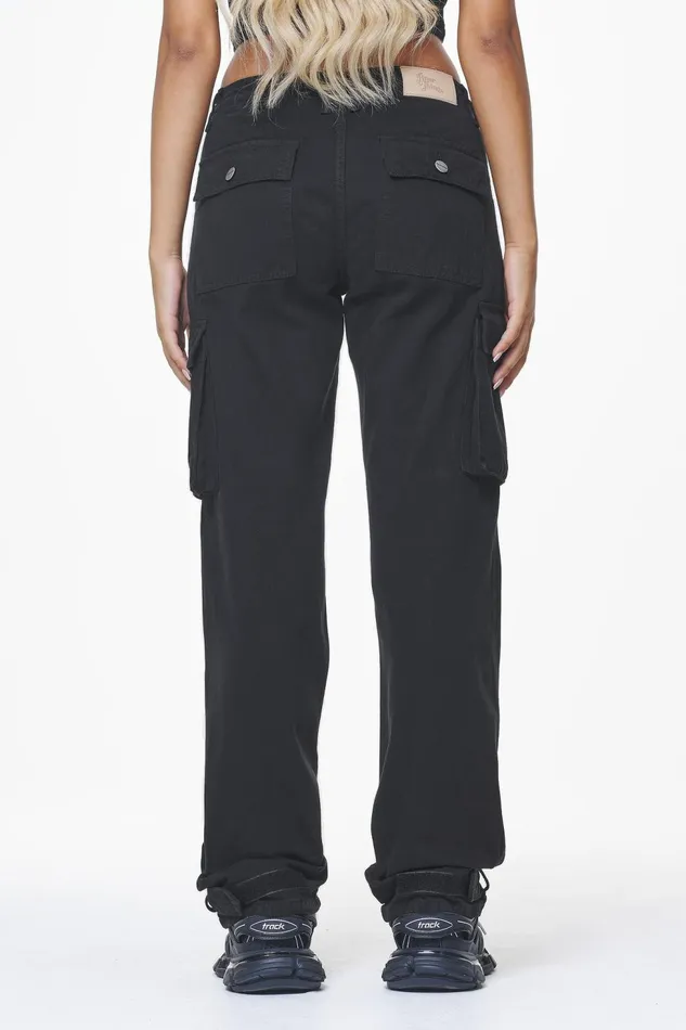 Women Pegador Pants Arlia Wide Cargo Pants Black Women Pegador Pants Arlia Wide Cargo Pants Black