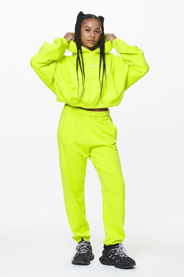 Women Pegador Pants Villa High Waisted Sweat Pants Washed Lime Yellow Gum Women Pegador Pants Villa High Waisted Sweat Pants Washed Lime Yellow Gum