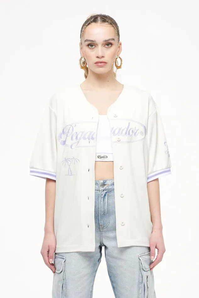 Women Pegador Shirts Angeles Oversize Baseball Shirt Angels Cream