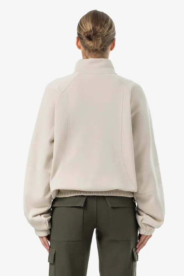 Women Pegador Sweaters Thali Oversized Halfzip Sweater Washed Light Beige Women Pegador Sweaters Thali Oversized Halfzip Sweater Washed Light Beige