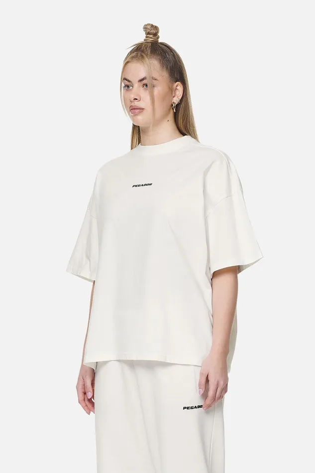 Women Pegador Tees Arendal Logo Heavy Oversized TeeWashed Coconut Milk Black Women Pegador Tees Arendal Logo Heavy Oversized TeeWashed Coconut Milk Black