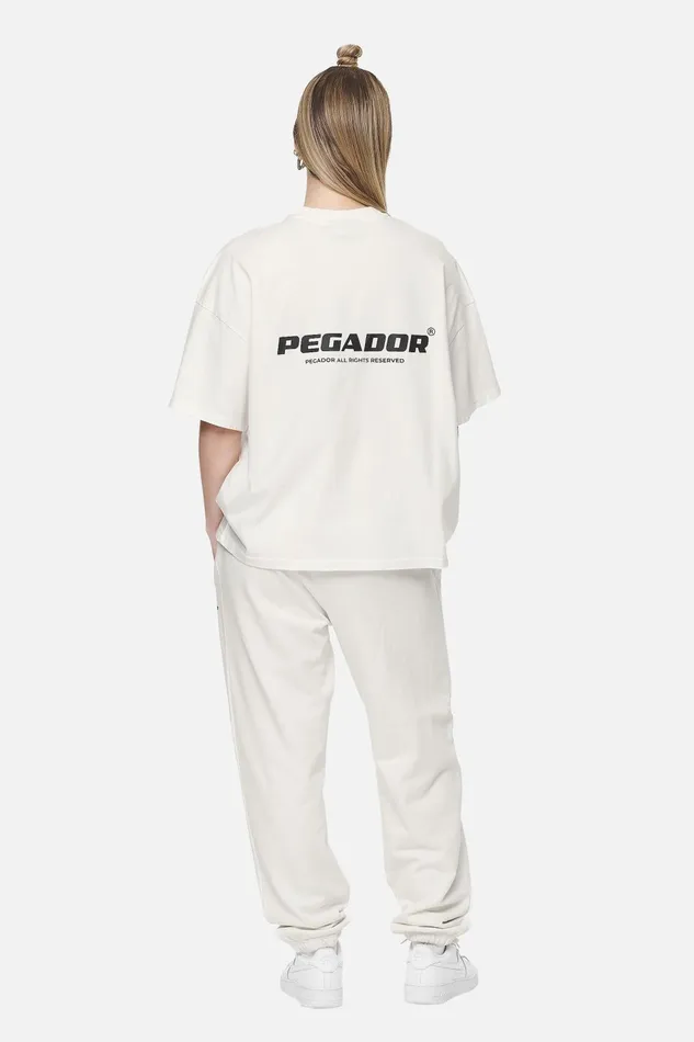 Women Pegador Tees Arendal Logo Heavy Oversized TeeWashed Coconut Milk Black Women Pegador Tees Arendal Logo Heavy Oversized TeeWashed Coconut Milk Black