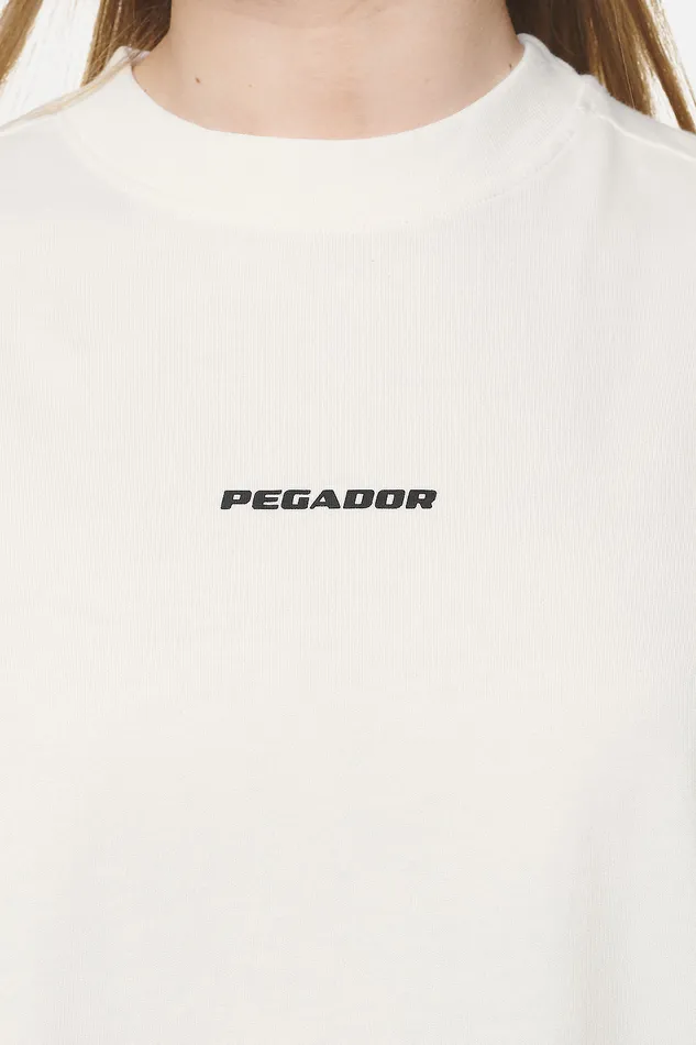Women Pegador Tees Arendal Logo Heavy Oversized TeeWashed Coconut Milk Black Women Pegador Tees Arendal Logo Heavy Oversized TeeWashed Coconut Milk Black