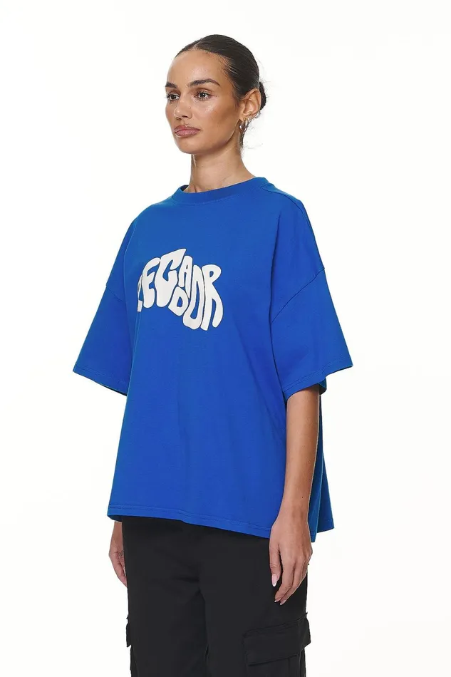 Women Pegador Tees Paluma Heavy Oversized TeeWashed True Blue