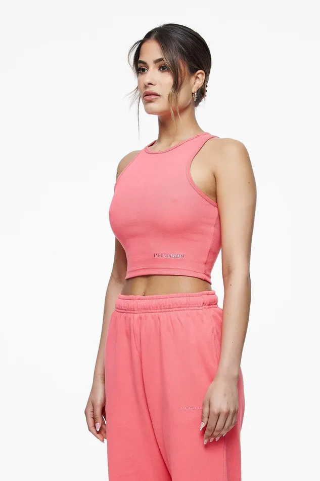 Women Pegador Tops Ayla Crop Top Vintage Washed Strawberry Women Pegador Tops Ayla Crop Top Vintage Washed Strawberry