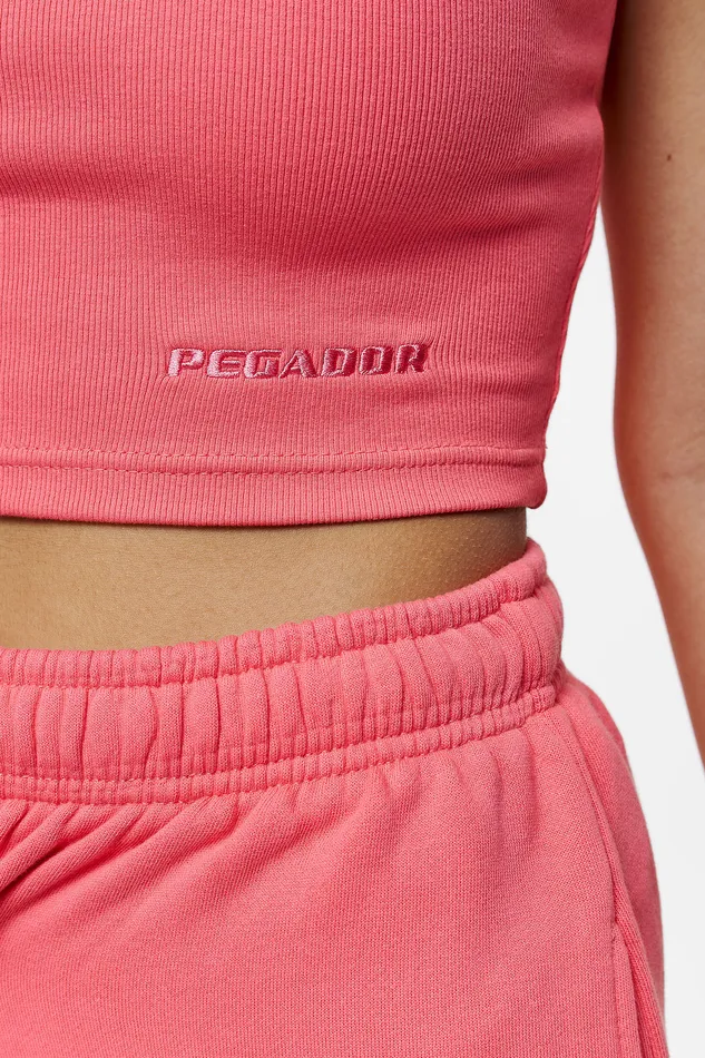 Women Pegador Tops Ayla Crop Top Vintage Washed Strawberry Women Pegador Tops Ayla Crop Top Vintage Washed Strawberry