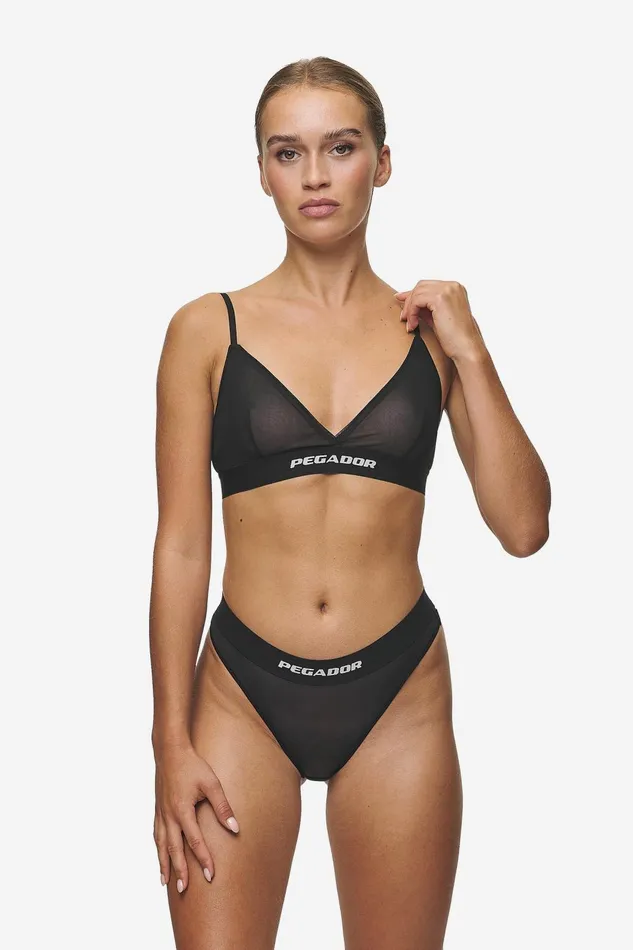 Women Pegador Underwear Katia Triangle Bralette Black White