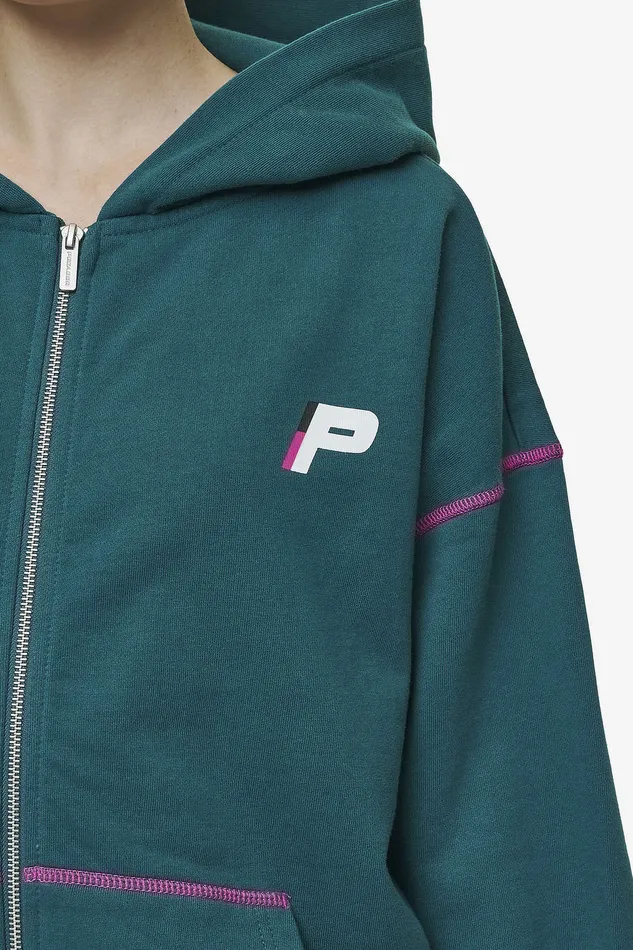 Women Pegador Zip Hoodies Jenna Oversized Sweat Jacket Washed Urban Turquoise Women Pegador Zip Hoodies Jenna Oversized Sweat Jacket Washed Urban Turquoise