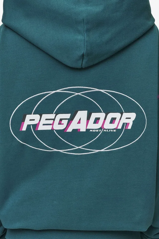 Women Pegador Zip Hoodies Jenna Oversized Sweat Jacket Washed Urban Turquoise Women Pegador Zip Hoodies Jenna Oversized Sweat Jacket Washed Urban Turquoise