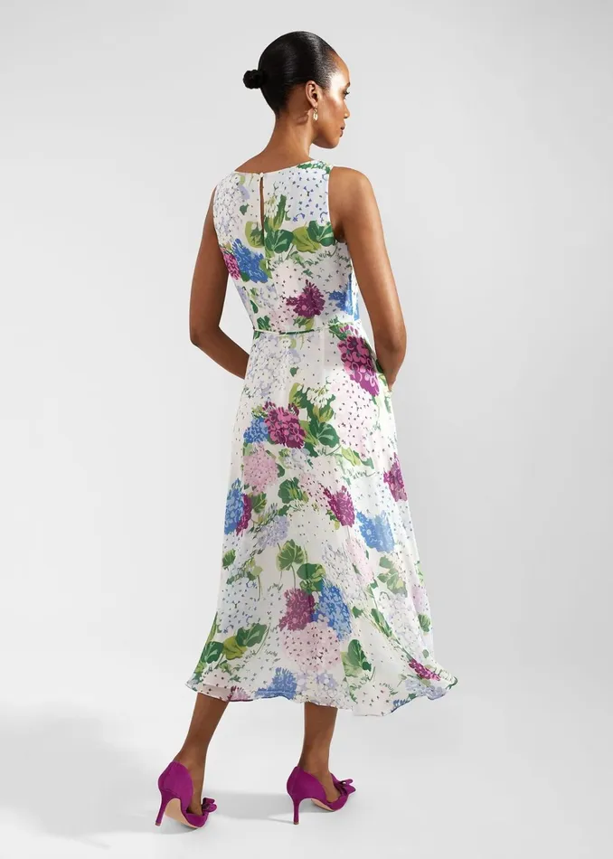 Women Petite Carly Floral Dress Ivory Multi Hobbs Dresses and Jumpsuits