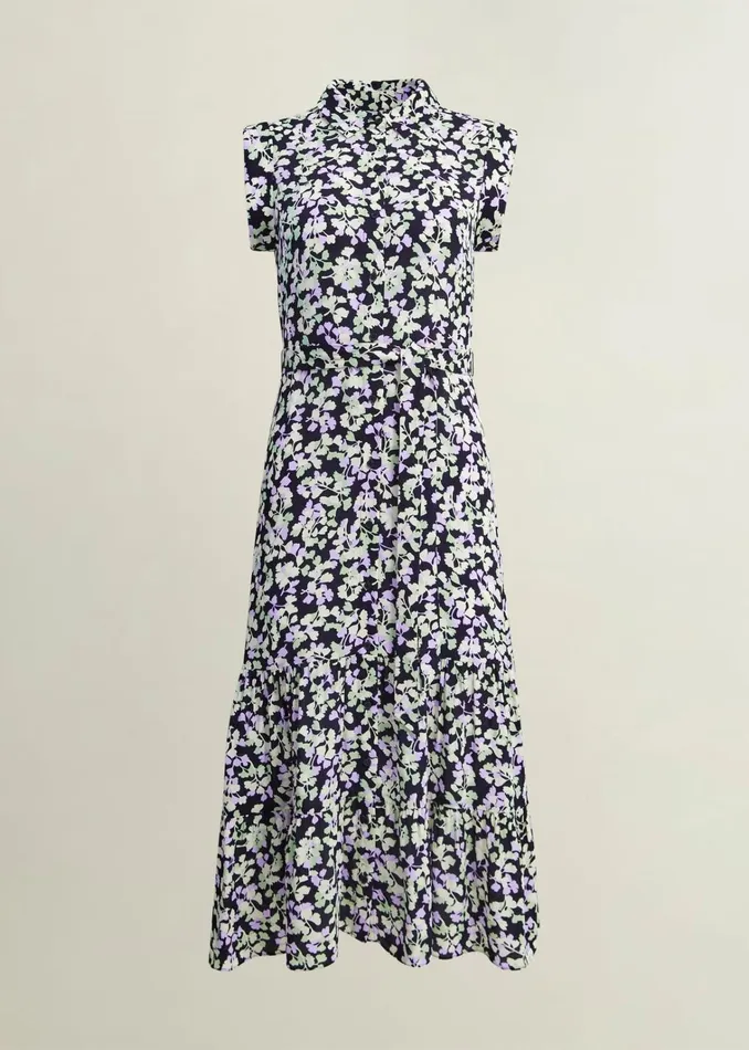 Women Petite Esme Dress Navy Multi Hobbs Dresses and Jumpsuits
