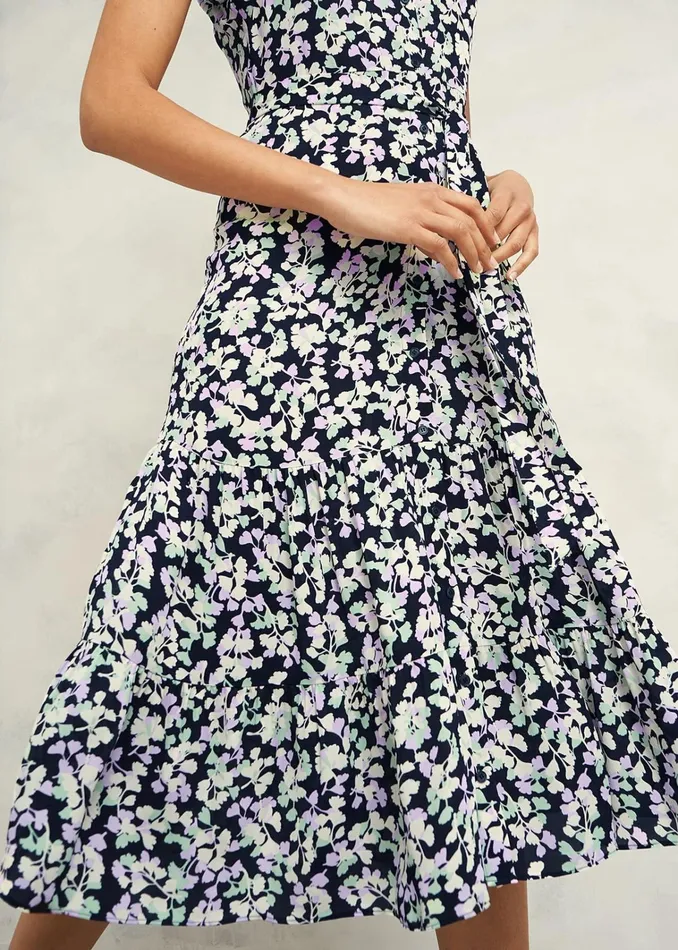 Women Petite Esme Dress Navy Multi Hobbs Dresses and Jumpsuits