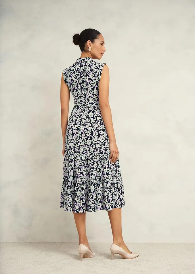 Women Petite Esme Dress Navy Multi Hobbs Dresses and Jumpsuits