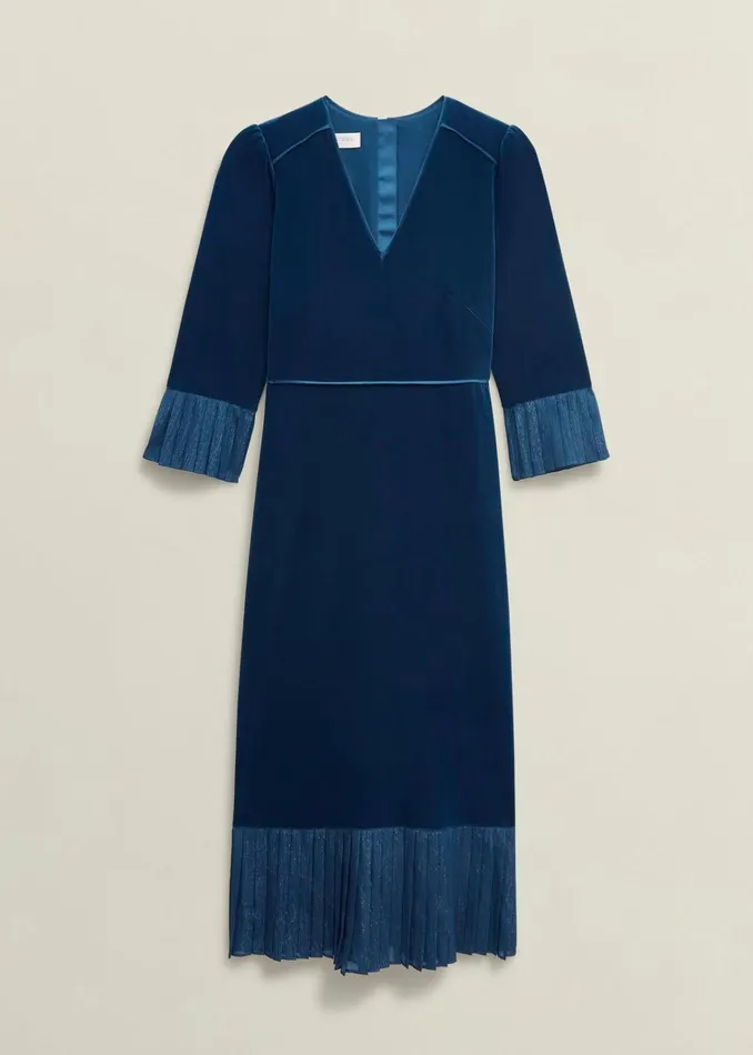 Women Petite Mary Dress Riverside Blue Hobbs Dresses and Jumpsuits