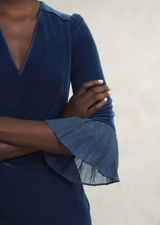 Women Petite Mary Dress Riverside Blue Hobbs Dresses and Jumpsuits