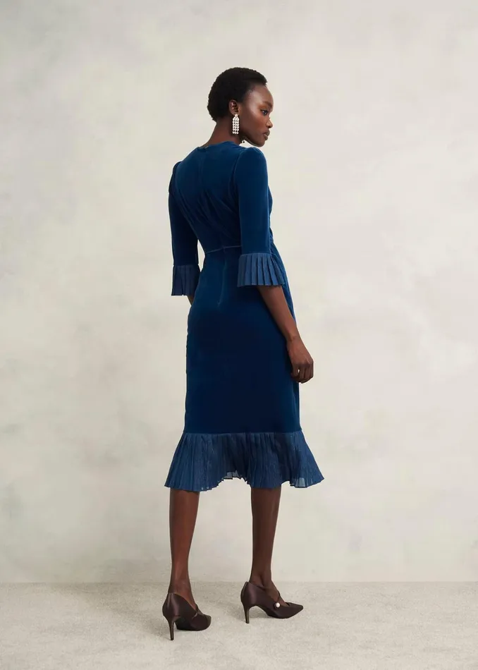 Women Petite Mary Dress Riverside Blue Hobbs Dresses and Jumpsuits
