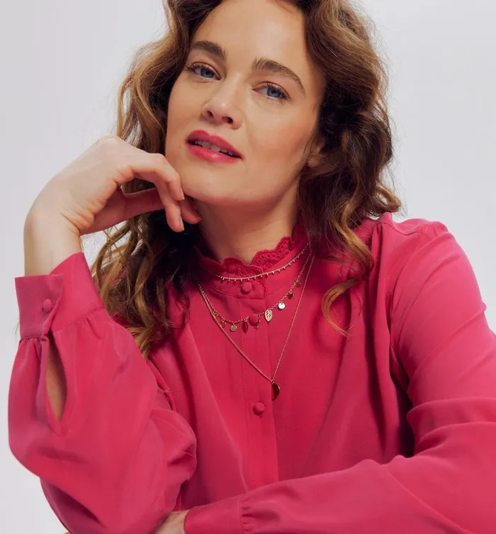 Women Plain Pure Silk Shirt 8211 Pink Promod Shirts And Tunics Women Plain Pure Silk Shirt 8211 Pink Promod Shirts And Tunics
