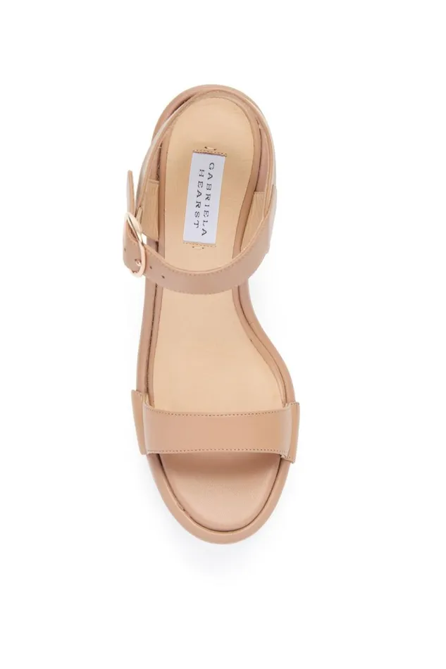 Women Platforms Gabriela Hearst Iris Platform Sandal In Dark Camel Leather