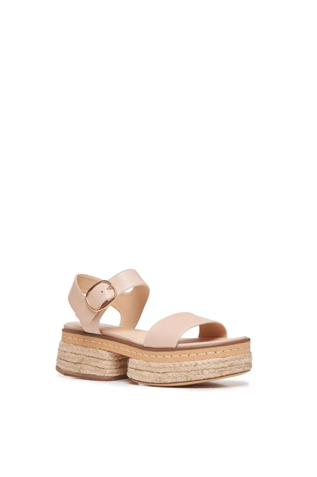 Women Platforms Gabriela Hearst Ryka Braided Sandal In Blush Leather