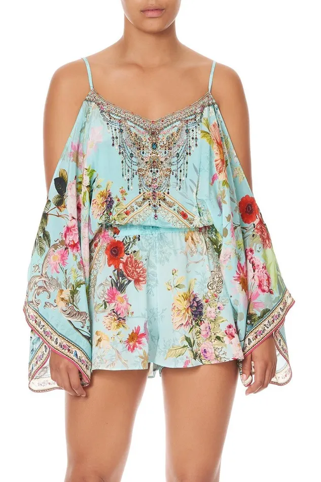 Women Playsuits and Jumpsuits Camilla Drop Shoulder Playsuit A Royal Stitch Up