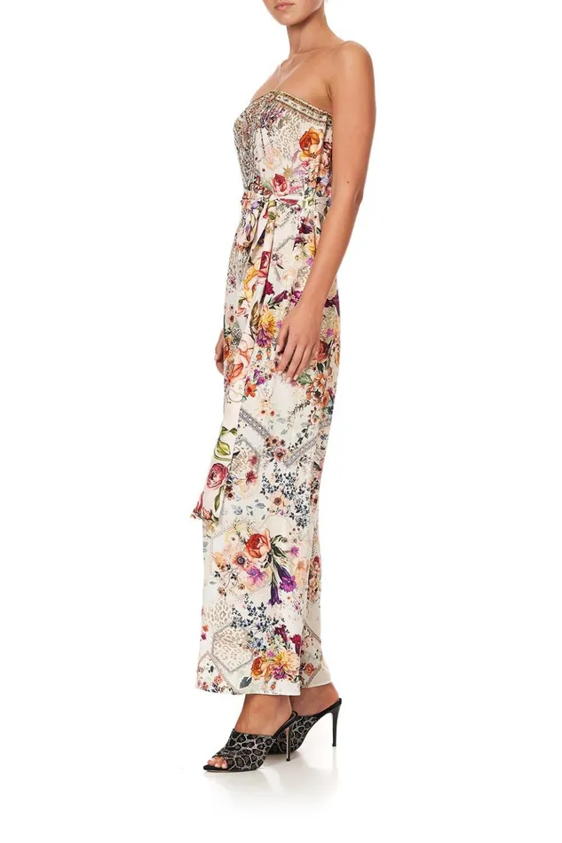 Women Playsuits and Jumpsuits Camilla Tie Waist Strapless Jumpsuit Sew In Love