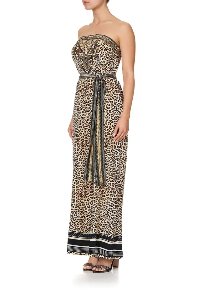 Women Playsuits and Jumpsuits Camilla Tie Waist Strapless Jumpsuit Sex Kitten
