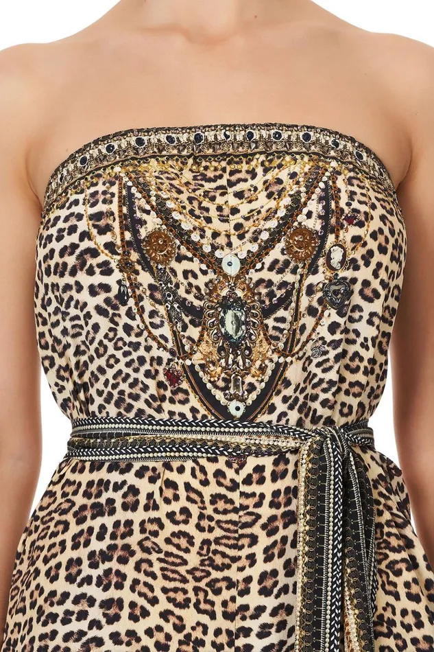 Women Playsuits and Jumpsuits Camilla Tie Waist Strapless Jumpsuit Sex Kitten