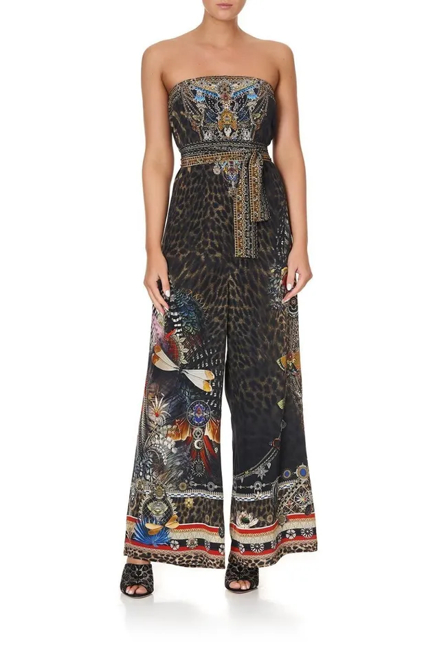 Women Playsuits and Jumpsuits Camilla Tie Waist Strapless Jumpsuit Treasure Chaser