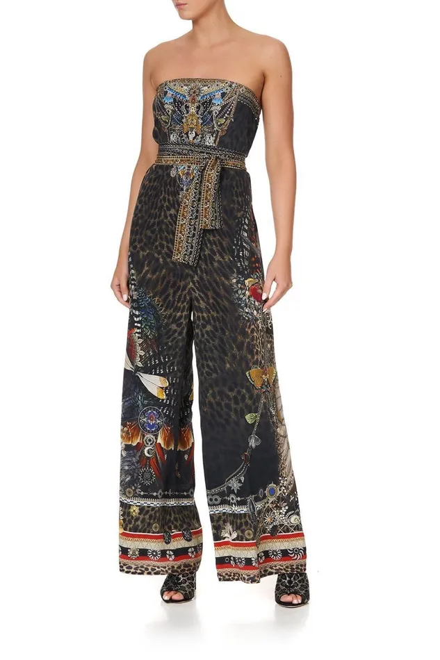Women Playsuits and Jumpsuits Camilla Tie Waist Strapless Jumpsuit Treasure Chaser