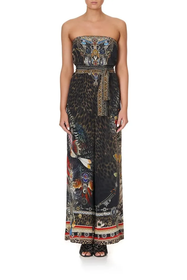 Women Playsuits and Jumpsuits Camilla Tie Waist Strapless Jumpsuit Treasure Chaser