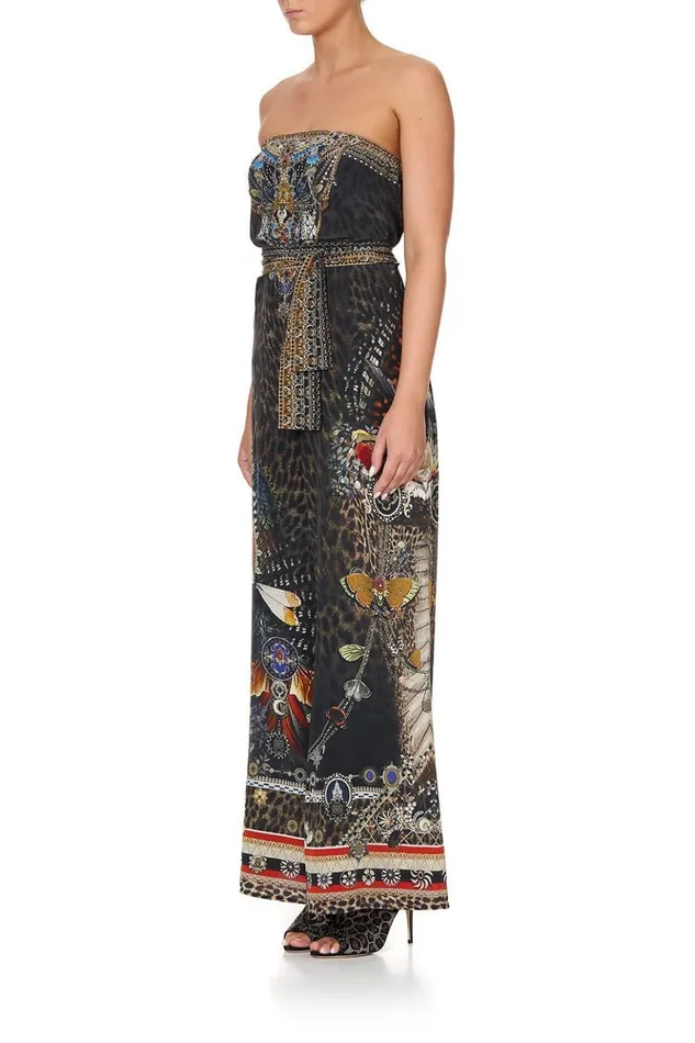 Women Playsuits and Jumpsuits Camilla Tie Waist Strapless Jumpsuit Treasure Chaser
