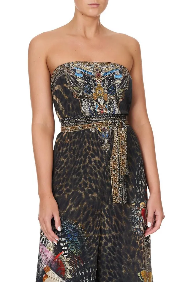 Women Playsuits and Jumpsuits Camilla Tie Waist Strapless Jumpsuit Treasure Chaser