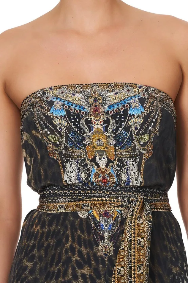 Women Playsuits and Jumpsuits Camilla Tie Waist Strapless Jumpsuit Treasure Chaser