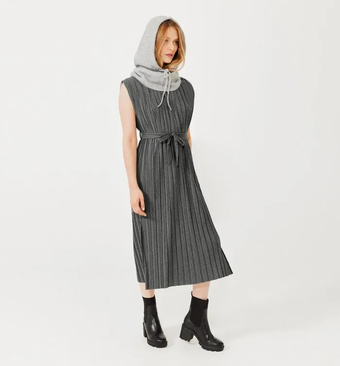 Women Pleat Jersey Dress 8211 Dark Grey Promod Dresses Women Pleat Jersey Dress 8211 Dark Grey Promod Dresses