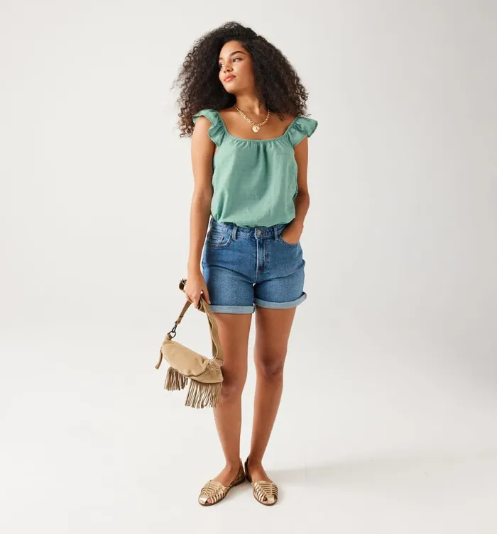 Women Plumetis Cotton Top 8211 Opaline Promod Tops Women Plumetis Cotton Top 8211 Opaline Promod Tops