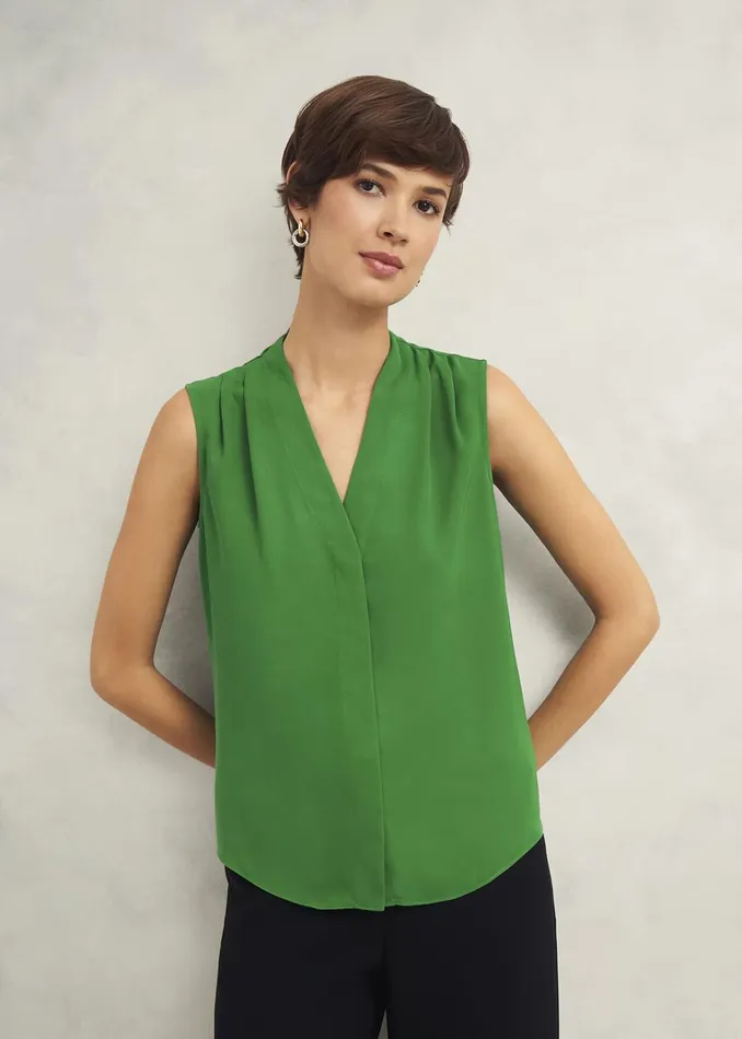 Women Poppy Blouse Lush Green Hobbs Tops