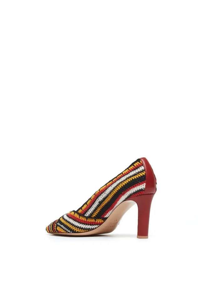 Women Pumps Gabriela Hearst Azalea High Heel Pump In Rust Multi Crochet