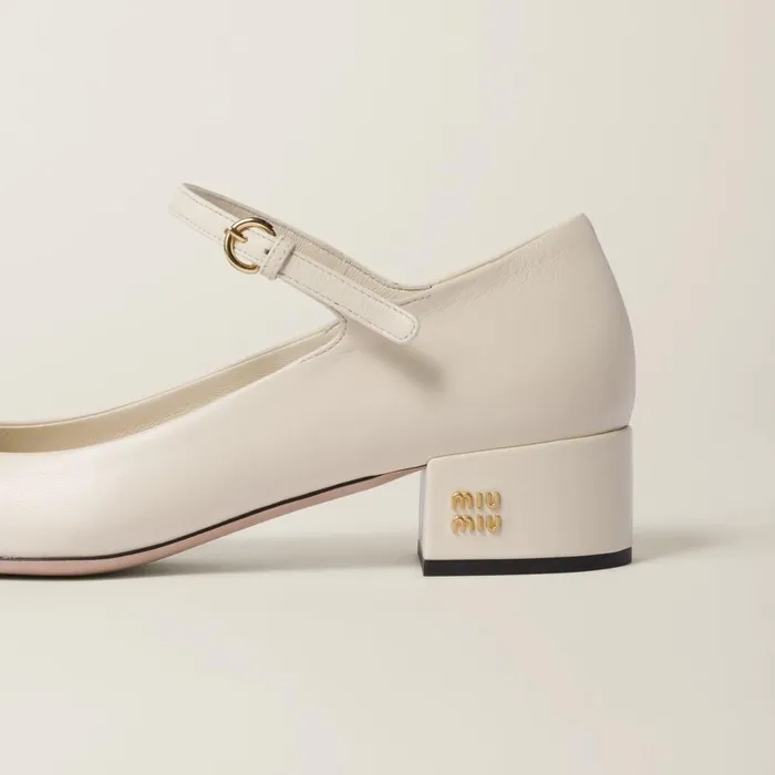 Women Pumps Miu Miu Twotone Leather Pumps Ivoryblack Women Pumps Miu Miu Twotone Leather Pumps Ivoryblack