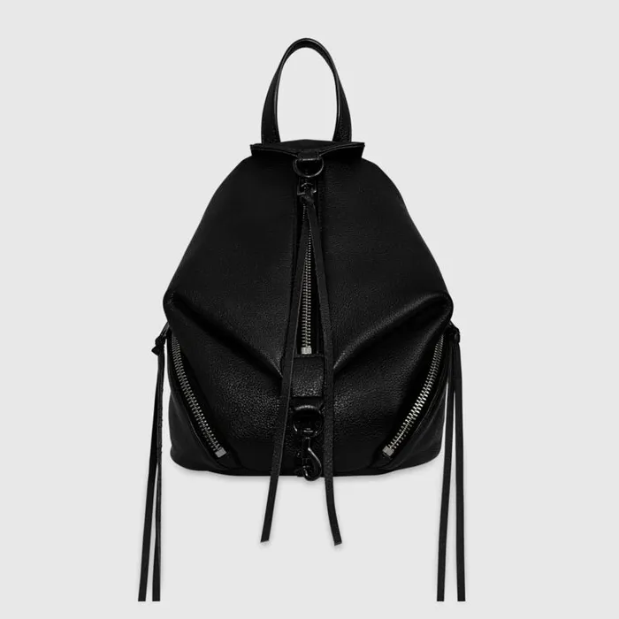 Women Rebecca Minkoff Backpacks Convertible Mini Julian Backpack Blackblack Shellac